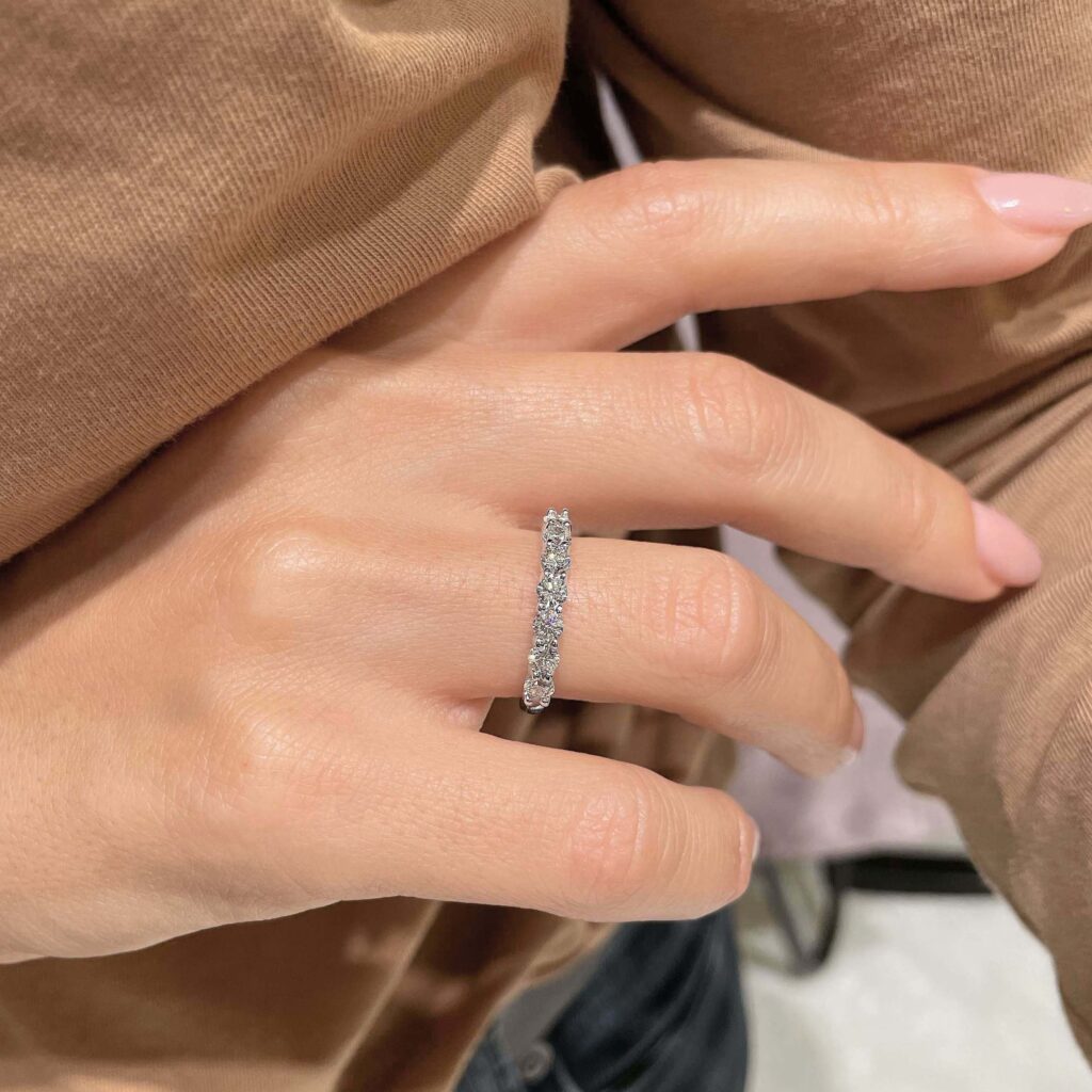 lab created diamond band
