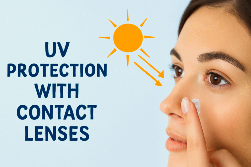 UV protection through contact lenses