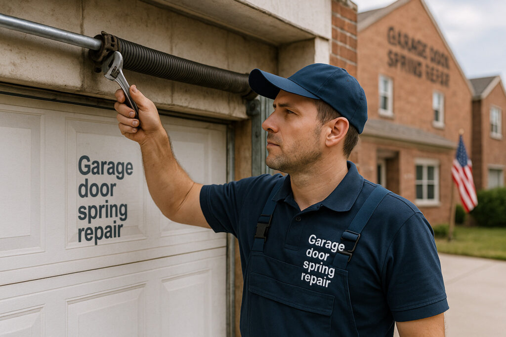 Garage door spring repair