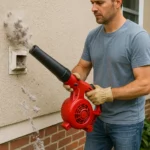 Cleaning Dryer Vent With Leaf Blower