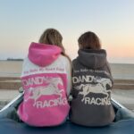 Racing Heart Oversized Lux Dandy Hoodie in Pinks